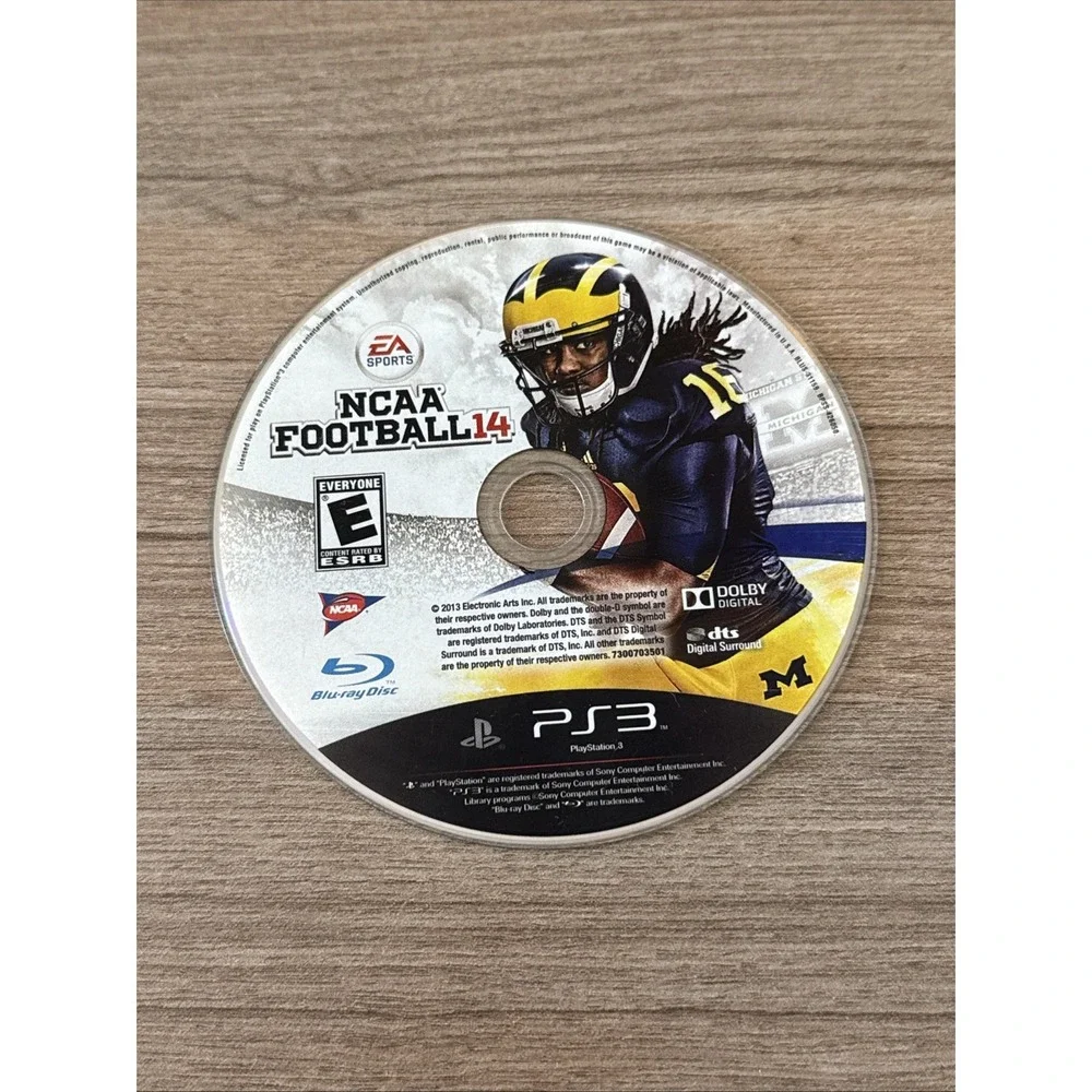 NCAA Football‎ 14 (PlayStation 3, 2013) Game Disc ONLY Used Condition Tested
